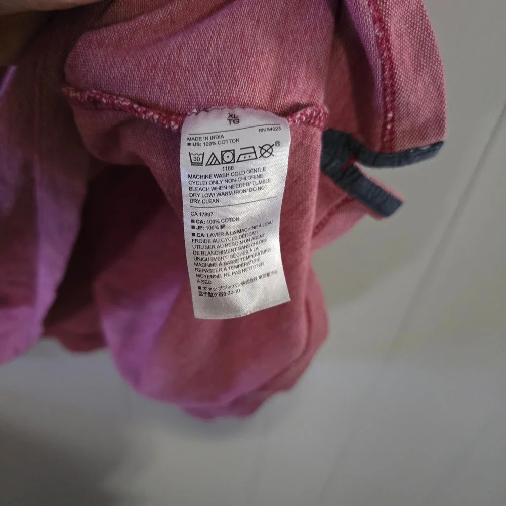 Banana Republic Wicking Pique Polo Mens XL‎ Pink Short Sleeve Pocket Shirt